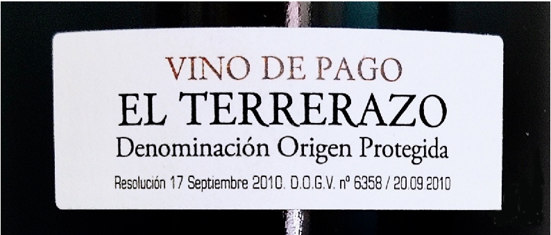 Vino de Pago wine label