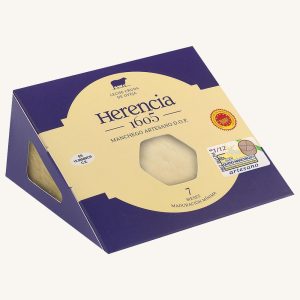 Fromage de brebis au lait cru affiné Herencia Artisan Manchego DOP, 7 mois minimum d'affinage, en quartier
