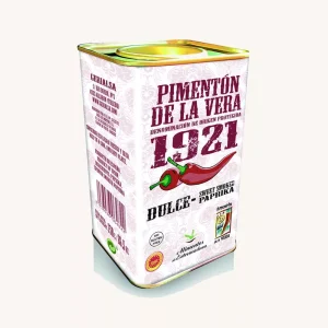 Paprika doux fumé, Pimentón de la Vera dulce DOP, d'Estrémadure, grande boîte de 750g