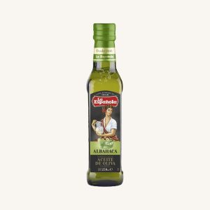 Huile d'olive extra vierge aromatisée au basilic (albahaca), d'Andalousie, bouteille