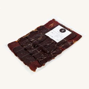 Cecina de toro (cecina de taureau), de Teruel, Aragon, prétranchée