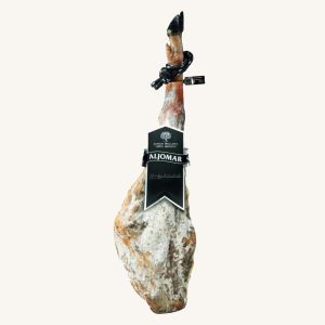 Jambon 100% ibérique de bellota (Jamón), étiquette noire - Pata Negra, DOP Guijuelo, Salamanque, cuisse entière