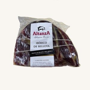 Jambon d'épaule 100% ibérique (Paleta) désossé de bellota Altanza, étiquette noire – Pata negra, de Jabugo, Andalousie, demi-pièce