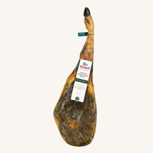 Jambon ibérique (50%) de pâturage (Jamón de cebo de campo), Label vert, de Jabugo, cuisse entière