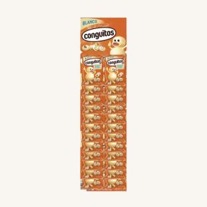 Blanco Conguitos, cacahuètes enrobées de chocolat blanc, panoplie de sachets de 24x18g