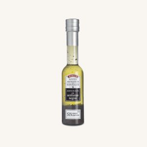 Huile d'olive aromatique aux olives noires (aceitunas negras), 100% naturelle, bouteille