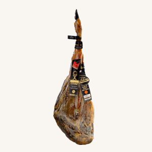 Jambon 100% ibérique de bellota (Jamón), Label Noir - Pata Negra, AOP Los Pedroches, d'Andalousie, cuisse entière 6-7kg