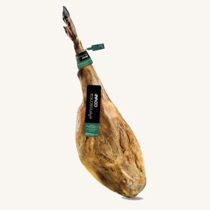 Jambon ibérique (50%) nourri à l'herbe (Jamón de cebo de campo), Label vert, de Cordoue, Andalousie, cuisse entière