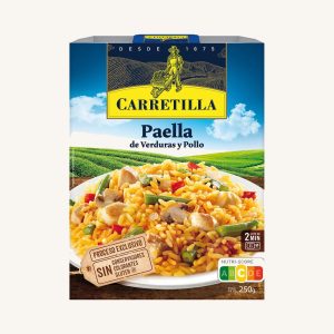 Paella au poulet et légumes, prête à manger en 2 min, barquette 1 portion