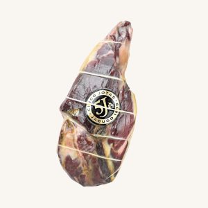 Jambon 100% ibérique de bellota désossé (Jamón), étiquette noire – Pata negra, de Jabugo, pièce maîtresse entière