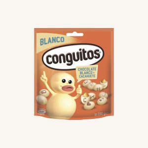Blanco Conguitos, cacahuètes enrobées de chocolat blanc, sac moyen