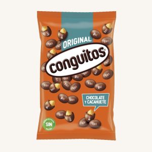 Cacahuètes enrobées de chocolat Conguitos Original, très grand sac