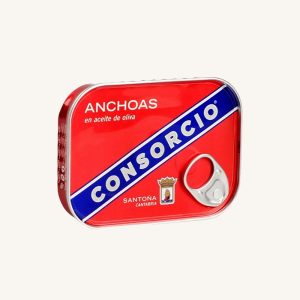 Filets d'anchois à l'huile d'olive, de Santoña, mer Cantabrique, petite boîte