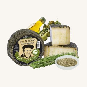 Don Apolonio Manchego Añejo-Reserva Fromage affiné à l'huile d'olive et au romarin, 12 mois de maturation, fromage entier