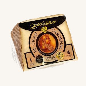 Fromage de brebis castillan (Queso Castellano) IGP, étiquette noire, affiné sous bois, en quartiers