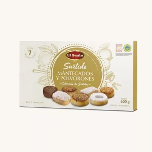 Délices espagnols assortis El Santo (Assortiment de mantecados et de polvorones d'Estepa), boîte moyenne