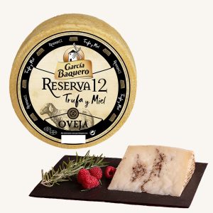Fromage de brebis affiné aux truffes et au miel Reserva 12, meule