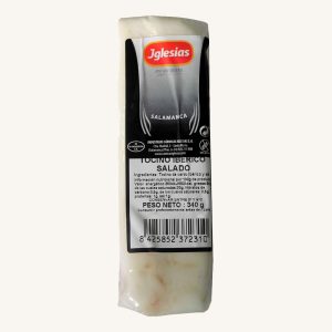 Taco de Tocino Ibérico salé (cube de lard salé ibérique), de Salamanque, morceau