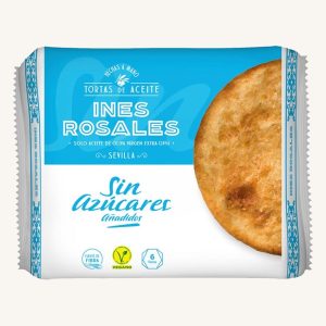 Torta à l'huile d'olive sans sucre, artisanale, de Séville, paquet de 6 unités