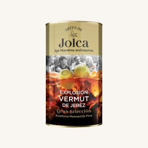 Olives vertes manzanilla fina farcies au Vermouth de la DO Jerez (Vermut), boîte