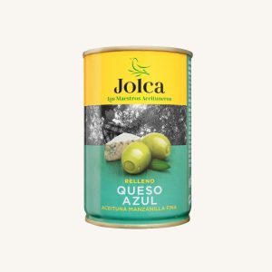 Olives vertes manzanilla fina farcies au fromage bleu (queso azul), de Séville, en boîte