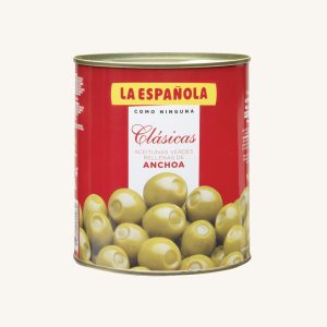 Olives vertes farcies aux anchois, Clásicas, variété manzanilla, boîte moyenne