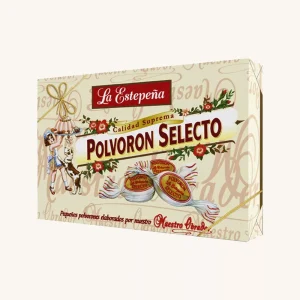 La Estepeña Premium Polvorón Selecto, 20% d'amandes, d'Estepa (Séville), boîte moyenne