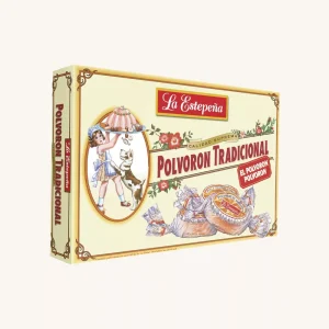 Polvorones traditionnels de La Estepeña (gâteaux crumble aux amandes), de Séville, boîte moyenne