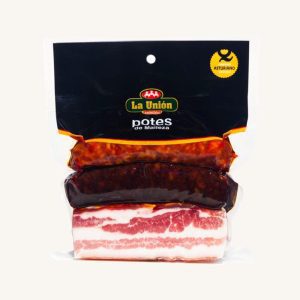 Compango Asturiano, avec chorizo + boudin + bacon des Asturies, ensemble 3 pièces