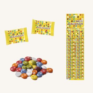 Dragées colorées Lacasitos au chocolat, panoplie en sachets de 24x18g
