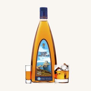 Liqueur artisanale d'herbes d'Ibiza (Licor de Hierbas Ibicencas) sans branches d'herbes, IGP d'Ibiza, bouteille de 1 litre