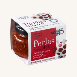 Sphères de bouillon de jambon (perles de confettis de jambon), de La Rioja, pot