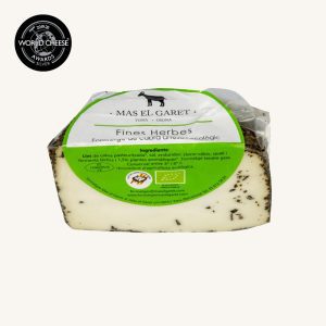 Fromage de chèvre artisanal écologique aux fines herbes, demi-meule
