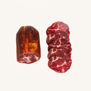 Lomo Cabecero al paprika (longe de tête séchée au paprika), de Huesca, morceau