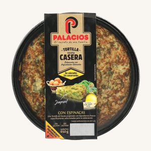 Omelette espagnole aux pommes de terre et aux épinards, recette maison, taille moyenne
