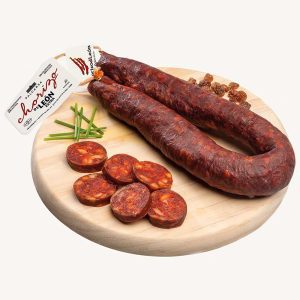 Chorizo de Léon dulce (doux et fumé) extra, morceau de ficelle 450 gr