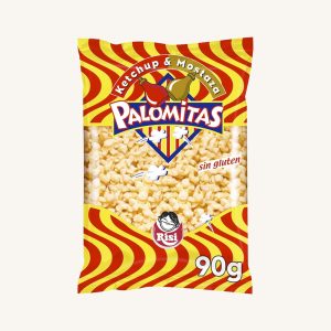 Risi Palomitas au goût de ketchup et moutarde, pop-corn cuit au four, de Madrid, sachet