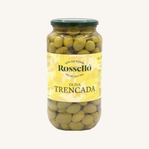 Olives vertes cassées Rosselló façon fermière (oliva trencada / parte estil Pagès), de Majorque, grand pot
