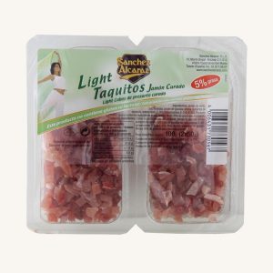 Taquitos faibles en gras de jambon Serrano affiné (coupés en petits cubes)