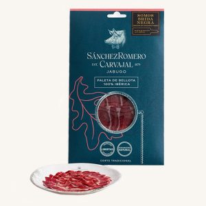 Jambon d'épaule 100% ibérique (Paleta) nourri aux glands, découpé à la main, Pata Negra - étiquette noire, de Jabugo