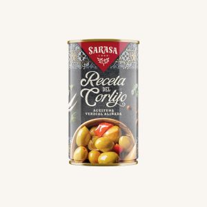 Olives vertes verdiales non dénoyautées avec assaisonnement andalou "La Receta del Cortijo", boîte moyenne