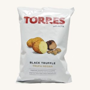 Chips de pomme de terre premium à la truffe noire (patatas fritas sabor trufa negra), de Catalogne, sac