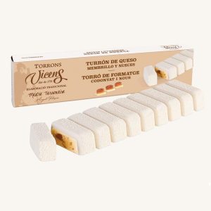 Torrons Vicens Nougat au Fromage, Coings et Noix (turrón / torró Turrón de queso, membrillo y nueces), caisse
