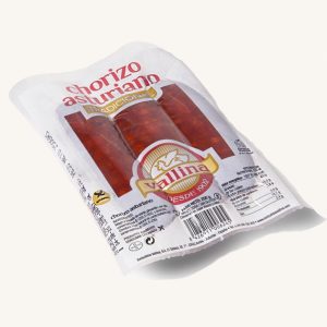 Chorizo Asturiano traditionnel, fumé, des Asturies, paquet de 3 pièces