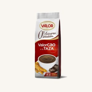 Valorcao sans sucre, chocolat chaud "à la taza" en poudre, sachet