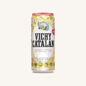 Eau minérale naturelle pétillante authentique, de Catalogne, en canette
