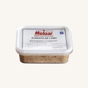 Zurrapa de Lomo classique (blanca), tartinée sur longe salée, de Malaga, petite terrine