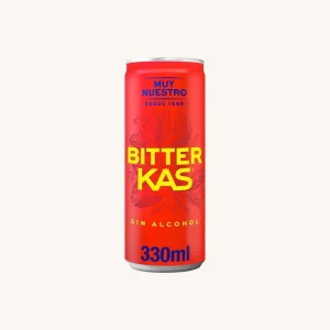 Bitter Kas Alcohol Free Bitter Flavored Soda, can 33cl front